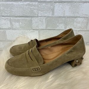 UGG Elise Green Suede Loafers Size 10